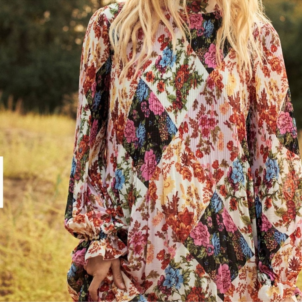 Anthropologie Maeve Shara pleated midi dress XS